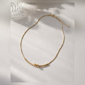 Gold Knot Pendant Necklace — Minimalist Stainless Steel