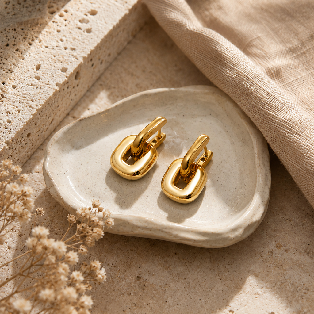 Chunky Chain Link Drop Earrings